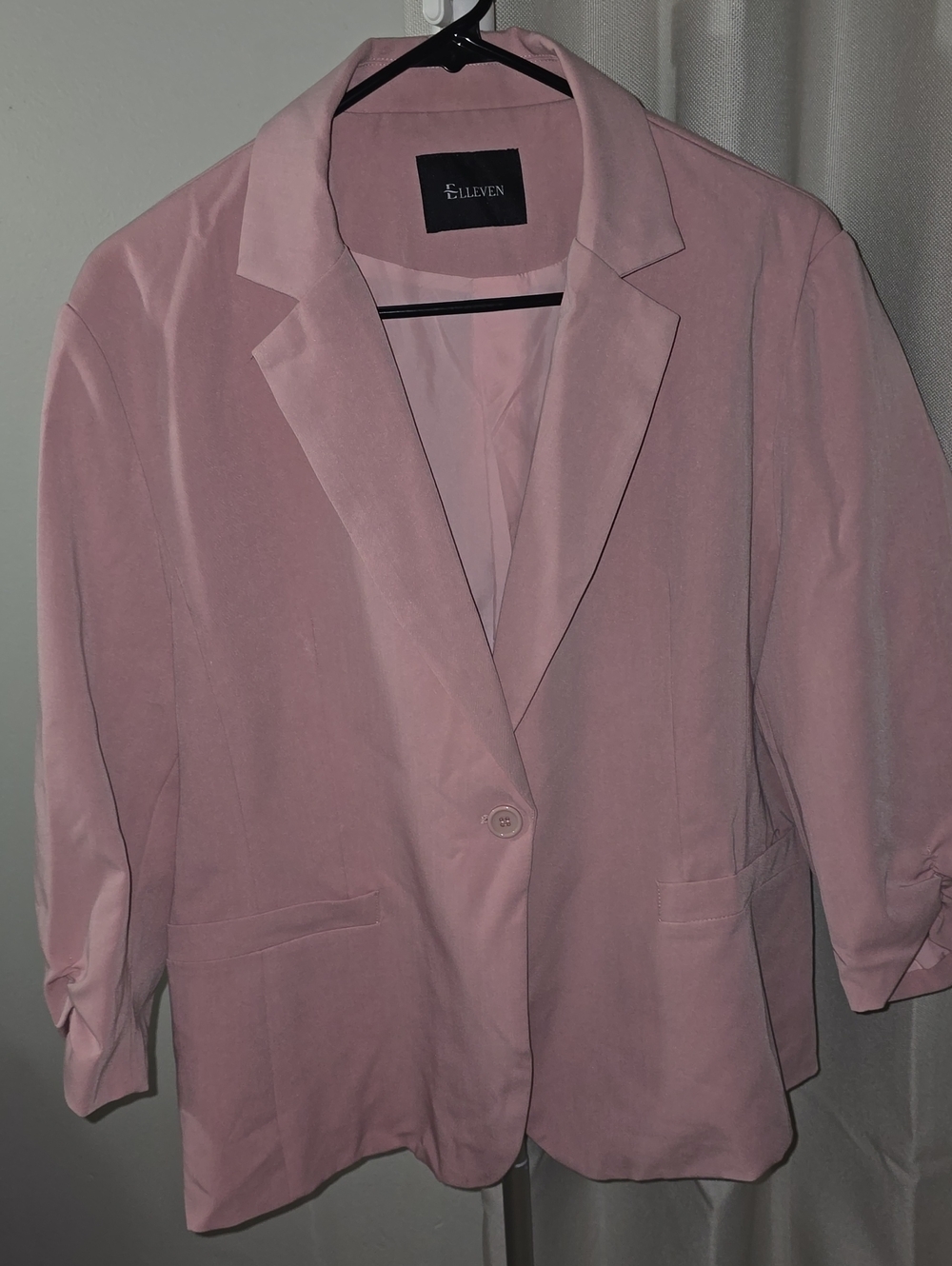 Dusty Rose Single-Button Blazer